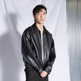 オーバーサイズバンディングレザージャケット / Oversized Banding Leather Jacket