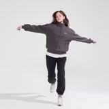 ナッピングハーフジップアップスウェットシャツ/NAPPING HALF ZIPUP SWEATSHIRT_CHARCOAL
