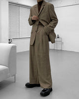 ミダスチェックブレザー / Midas Check Blazer (2 colors)