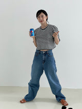 Garni puff stripe T