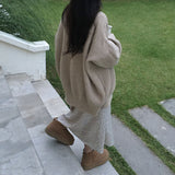 [BELLIDE MADE] Granma loose fit knit cardigan