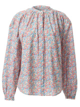HENRY NECK SHIRRING BLOUSE_FLOWER (6638368555126)