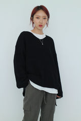 ラージVネックニット/Large V-Neck Knit (7color)