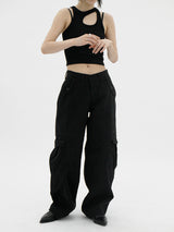 ショルダーカットスリーブレス/Shoulder-cut sleeveless (2color)