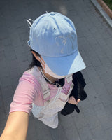 デニムリボンキャップ / denim ribbon cap (light blue)