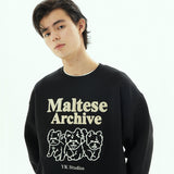ボウクルマルチーズアーカイブスウェットシャツ/(No Napping)Boucle maltese archive sweatshirts