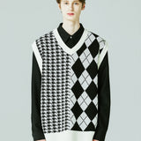 チェックニットベスト / ARGYLE & HOUND CHECK KNIT VEST