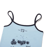 チェリートムボーイグラフィックノースリーブ / CHERRY TOMBOY GRAPHIC SLEEVELESS [SKY]