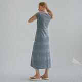ボタン V ニット ドレス / Button V knit dress