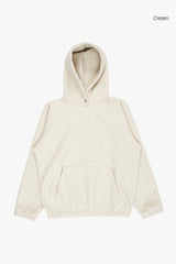 Banding raglan wool snap hoodie
