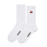 チェリーロゴスタンダードソックス／CHERRY LOGO STANDARD SOCKS [WHITE]