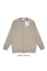 LMNラウンドネックケーブルカーディガン / LMN Round-Neck Cable Cardigan (6 colors)