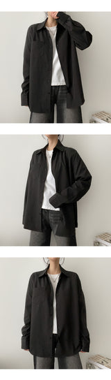 [Three sizes of F~XL!] ラクーン12色デイリーポケットシャツ