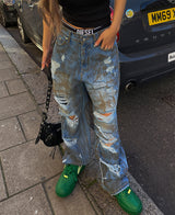 ダーティーウォッシングワイドデニム / (UNISEX) Dirty washing wide denim