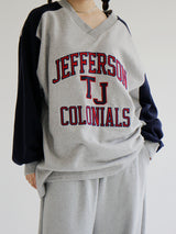 JeffersonVネックスウェットシャツ/Jefferson V-Neck Sweatshirt (2color)ね