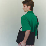 Round Stitch Crossbody Bag L (Black Edition)