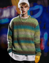 グラデーションセーター/GRADATION SWEATER GREEN YELLOW