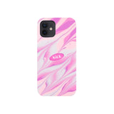 ワイドピンクマーブルスマホハードケース / Wide pink marble hard case