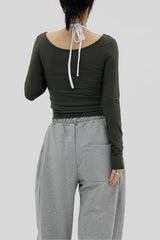 レイヤーUネックTシャツ / Layer U Neck T-shirt (4color)