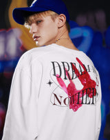 ドリームイズノーウェアオーバーサイズTシャツ/DREAM IS NOWHERE LS OVERSIZED T-SHIRT WHITE