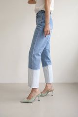 コンビストレートデニムパンツ / FF-34 / COMBI STRAIGHT DENIM PANTS