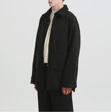 Loosefit Short Wool Mac Coat_2color