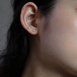 14Kゴールドスワロフスキーパールピアス/14K Gold Swarovski Pearl Earring (3mm + silicone clutch)