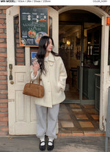 [SHOPPERMADE] Wool Boucle Half Coat