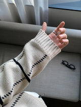 LMN Saint Checkered Semi Zip-Up Knitwear (3 colors)