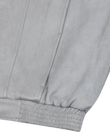 87-STAN029 [Vegan Suede] Multi-placket Suede Jacket Gray