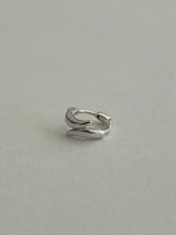 [92.5silver] スワールワンタッチピアス