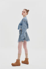 デニムプリーツスカート / DENIM PLEATS SKIRT