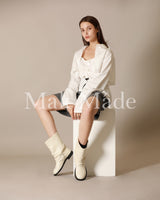 Leg warmer middle Boots ivory