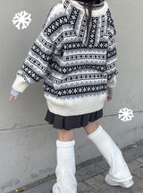 イグルーフードロングニットウェア / Igloo hooded long knitwear
