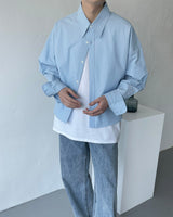 ウォッシングルースフィットクロップシャツ / ECT Washing Loose-Fit Cropped Shirt (4 colors)