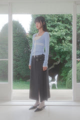 バックルフリンジロングスカート