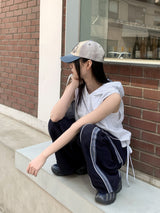 コーニルy2kウォッシング刺繍パッチカラーマッチングボールキャップハット/Cornil y2k Washing Embroidery Patch Color Matching Ball Cap Hat