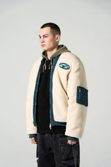 FLEECE MA-1 PADDED JACKET - BLUE