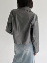 ミンクレザージャケット/Mink Leather Jacket (2color)