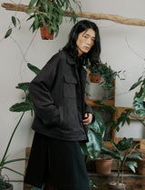 unisex suede jacket gray