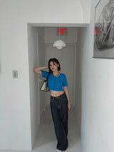 リネンローワイドパンツ/no,1048 linen raw wide pants