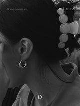 ヘアクリップ シルバーボール_BK