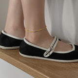 ウェーブハンドメイドウィッシュアンクレット / Wave handmade wish Anklet (8color)