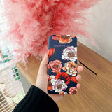 Lisianthus midnight blue / matt hard case iPhone Galaxy (6587998863478)