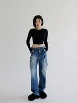 セニティーカーゴパンツ / no.5184 Senity Cargo Pants - Deep blue