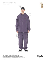 コーデュロイカーゴワイドパンツ (PURPLE)