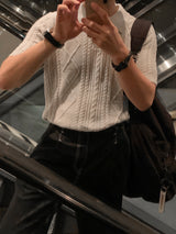 ASCLO Moody Twist Short Sleeve Knit (4color)