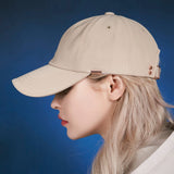 Rose gold double link over fit ball cap BEIGE