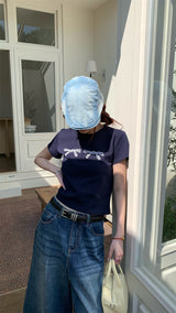 トラベルボウショートスリーブtシャツ