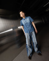 ロングジッパー デニムパンツ / Long Zipper Denim Pants (Blue)
